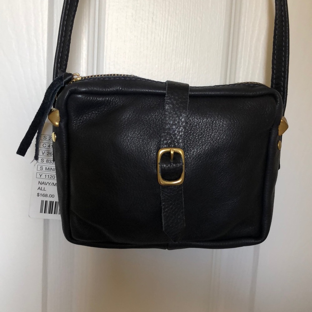 Clare Vivier Crossbody Navy Nubuck Leather NWT